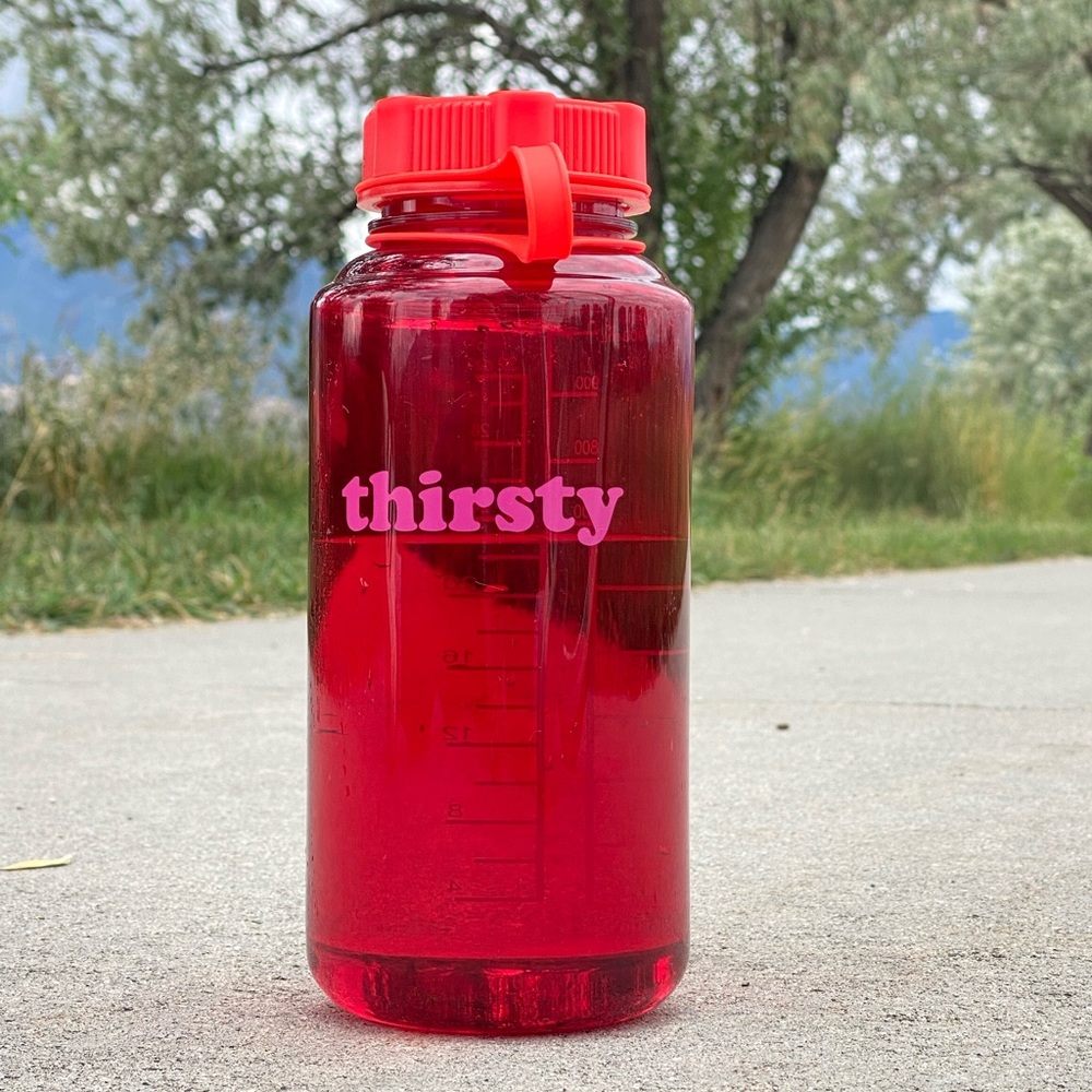 Thirsty water bottle